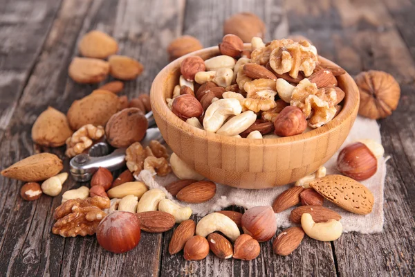 Assorted dried nuts — Stock Photo, Image