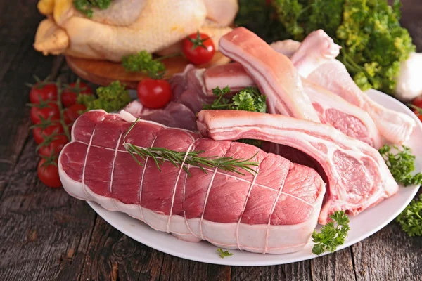 Assorted raw meat — Stock Photo, Image