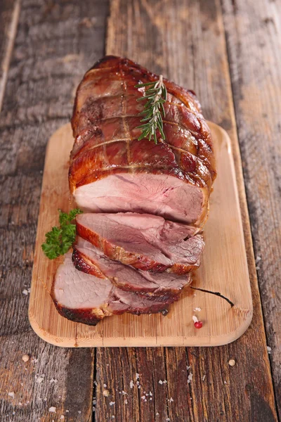 Sliced roasted pork — Stock Photo, Image