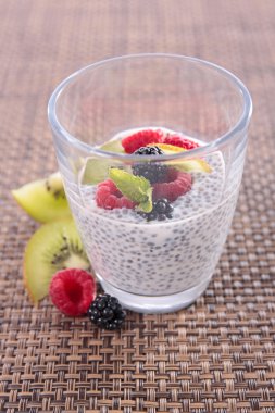 Meyveli Chia pudingi