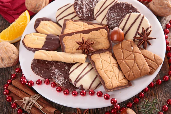 Assorted Christmas biscuits, cookies — Stock Photo, Image