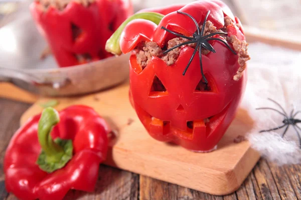 Bell pepper for halloween — Φωτογραφία Αρχείου