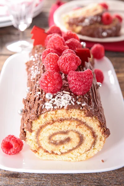 Weihnachtsbaum-Log — Stockfoto