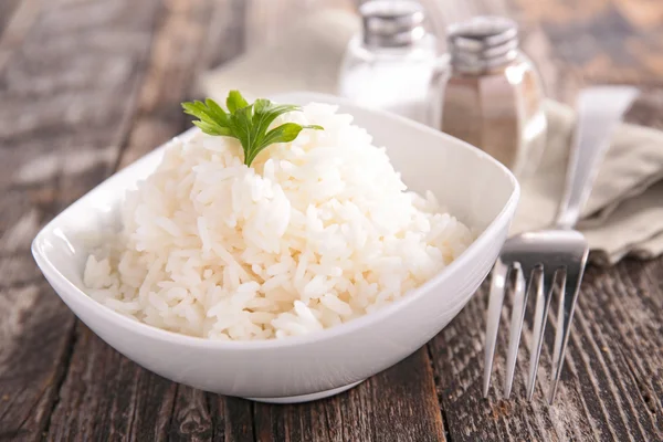 Bowl of boiled rice — Stock Photo, Image