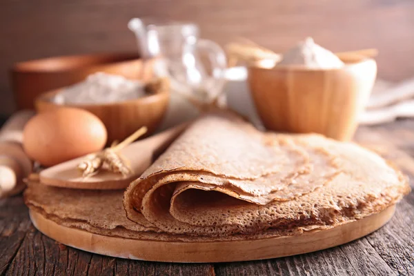 Buckwheat crepes, pancakes — Stock Photo, Image