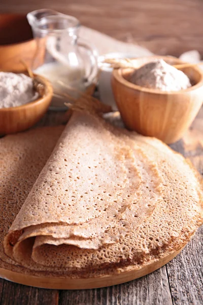 Buckwheat crepes, pancakes — Stock Photo, Image