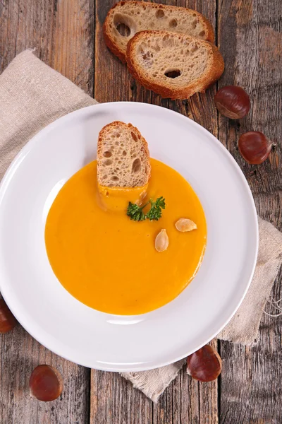 Soupe de citrouille d'automne — Photo