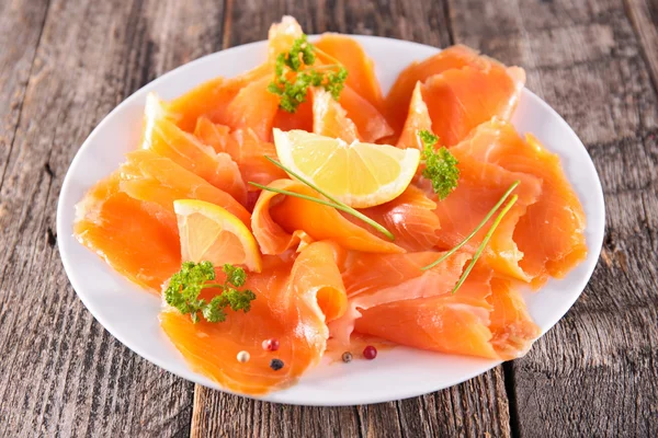 Gerookte zout zalm — Stockfoto