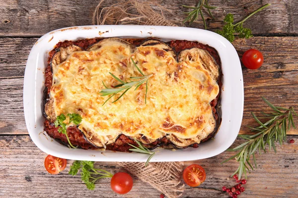 Moussaka, batata assada com carne — Fotografia de Stock