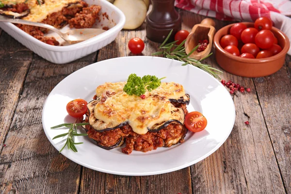 Moussaka, batata assada com carne — Fotografia de Stock