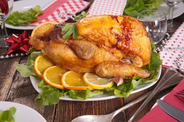 portakal ile pişmiş tavuk