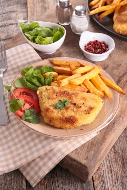 cordon bleu ve patates kızartması