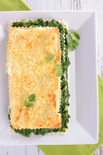 Vegetarische Spinat-Lasagne — Stockfoto