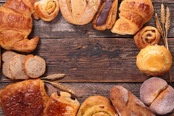 Produtos de padaria, sortimento de pão — Fotografia de Stock