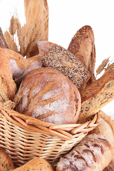 Pão assado fresco variado — Fotografia de Stock