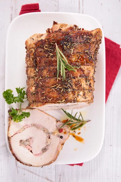 Carne enrolada com legumes — Fotografia de Stock