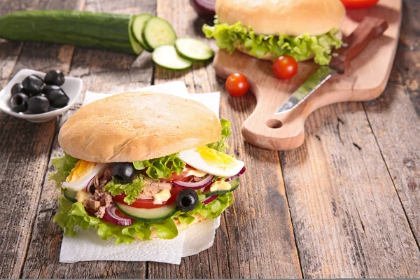 Sándwich francés, pan bagnat —  Fotos de Stock