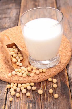 soya sütü ve fasulye