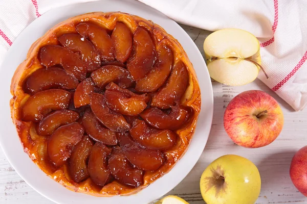 Tarte tatin äppelpaj — Stockfoto