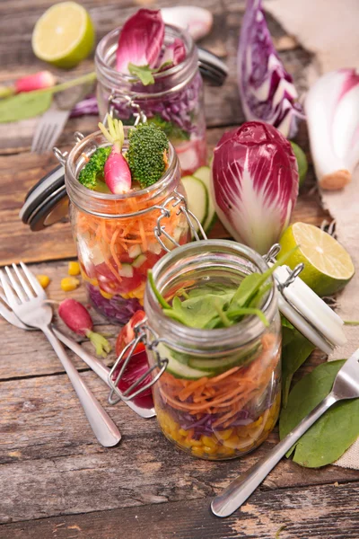 Салат из радужных овощей — стоковое фото