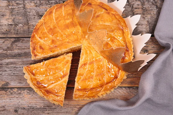 Pastel de epifanía con corona — Foto de Stock