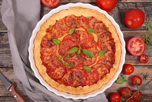 Tomaat quiche taart — Stockfoto