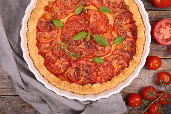 Tomaat quiche taart — Stockfoto