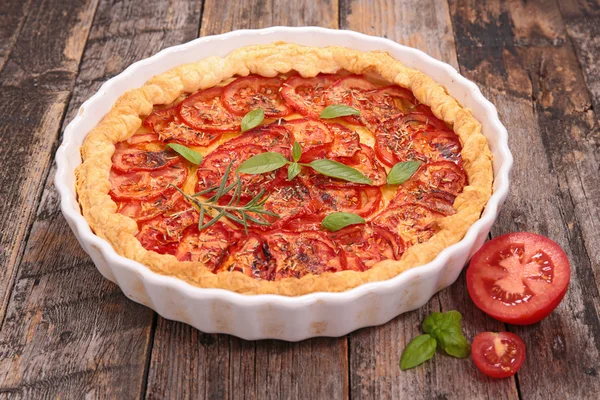 Tomaten-Quiche-Torte — Stockfoto