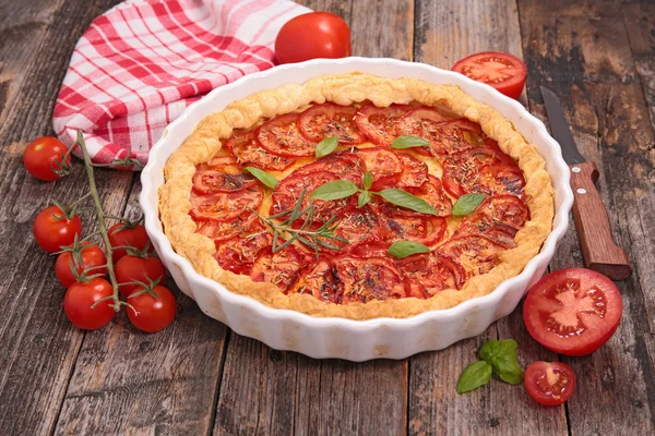 Tomaat quiche taart — Stockfoto