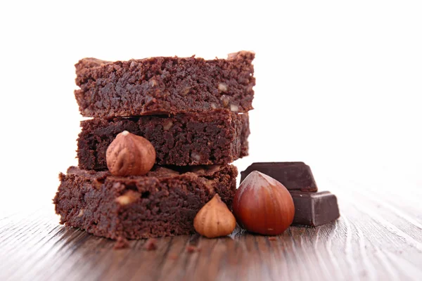 Brownie czekoladowe ciasto — Zdjęcie stockowe