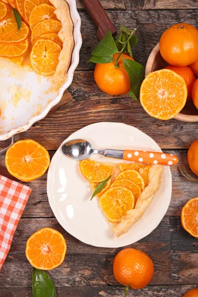 Clementine tart, meyve pasta — Stok fotoğraf