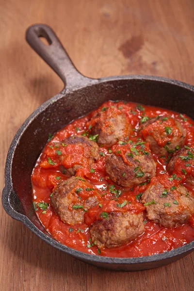 Polpette e sugo di pomodoro — Foto Stock