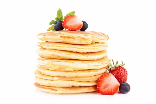 Baked pancakes with berries — Stock Photo, Image