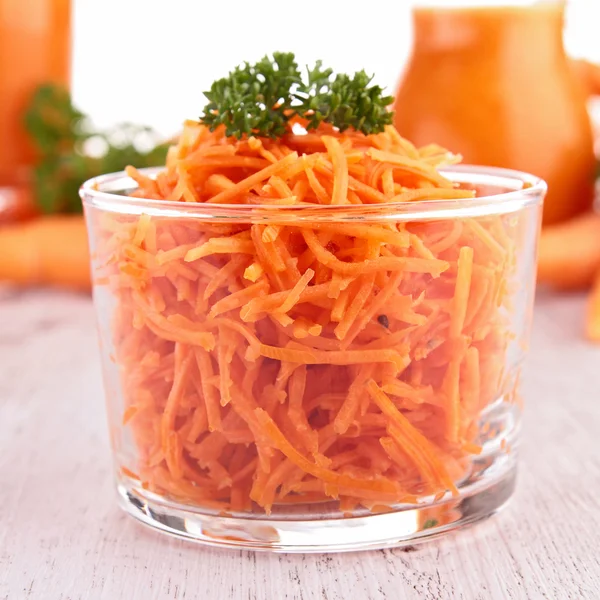 Салат з моркви, тертий — стокове фото