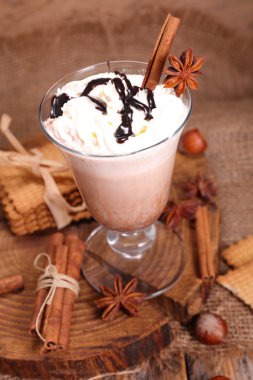 Kremalı sıcak çikolata.