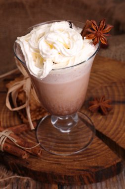 Kremalı sıcak çikolata.