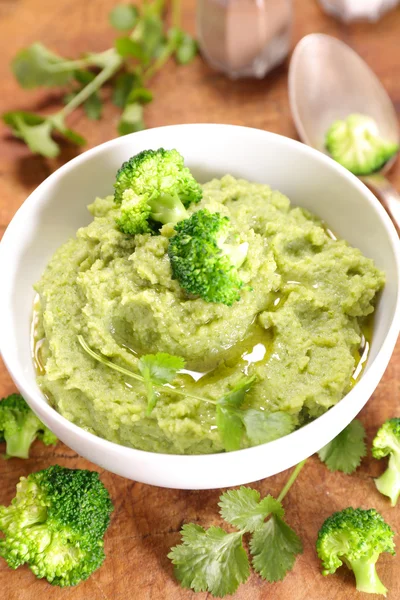 Vegetarian broccoli puree — Stock Photo, Image