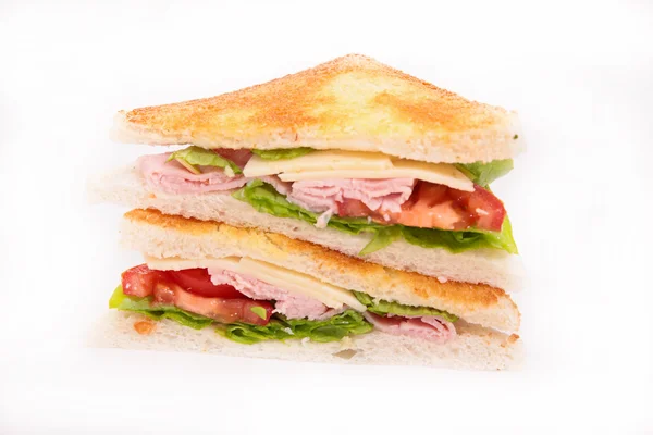 Sandwich mit Schinken und Käse — Stockfoto