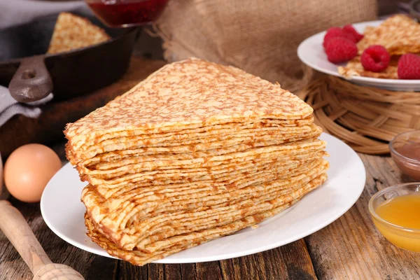 Stack of crepe pancakes — Stock Photo, Image