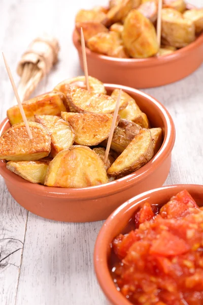 Spanish meal patatas bravas — Stock Photo, Image