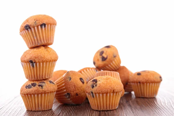 Muffinkuchen mit Schokolade — Stockfoto