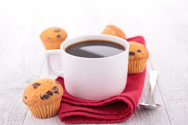 Tasse à café et muffins — Photo