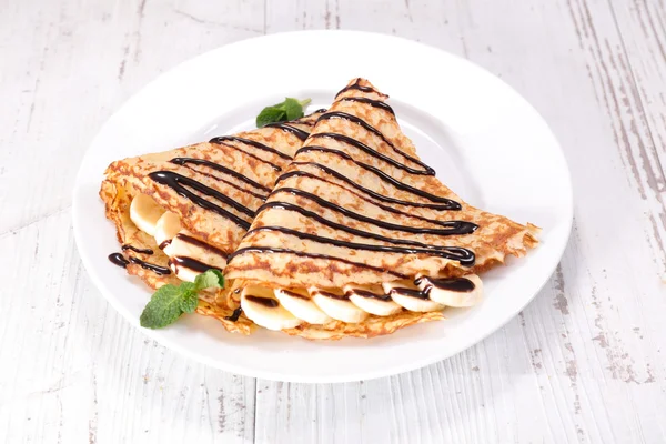 Heerlijke crêpe pannenkoeken — Stockfoto