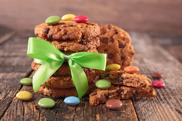 Sladké sušenky a lentilky — Stock fotografie