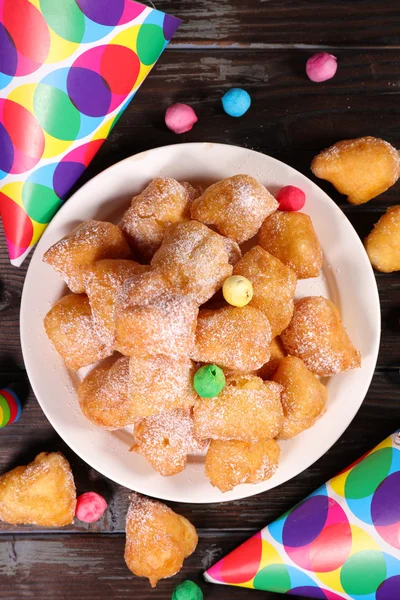 Beignets sucrés pour carnaval — Photo