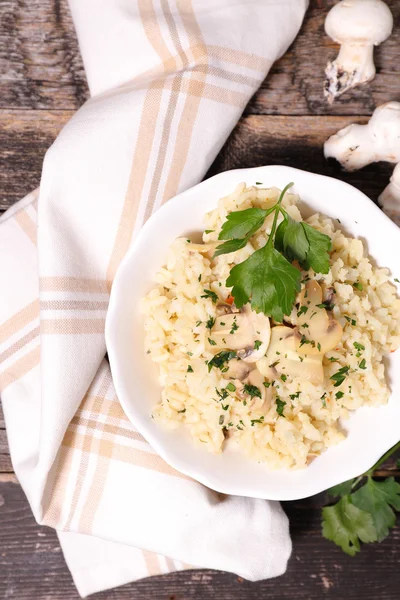 Creamy risotto with mushrooms — Stock Photo, Image
