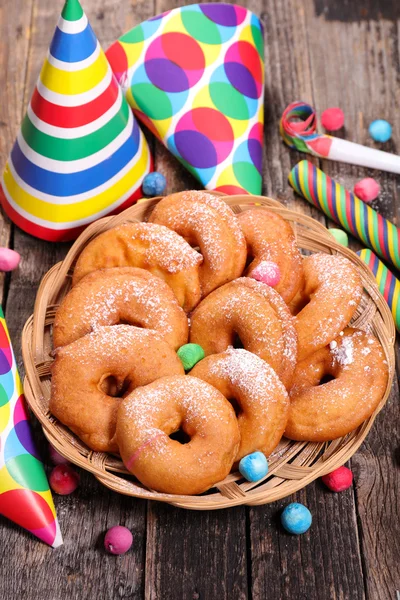 Süße Donuts für den Karneval — Stockfoto