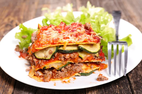 Vegetarische groente lasagne — Stockfoto