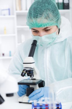Gıda kalite Laboratuvar Laboratuvar Görevlisi. Hücre kültür tahlil genetik test etmek için tohum değişiklik