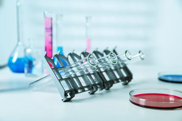 DNA samples are loaded  plate for PCR analysis — Stock Photo, Image